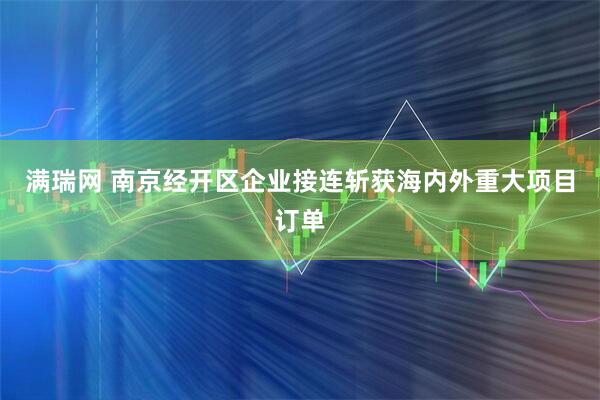 满瑞网 南京经开区企业接连斩获海内外重大项目订单